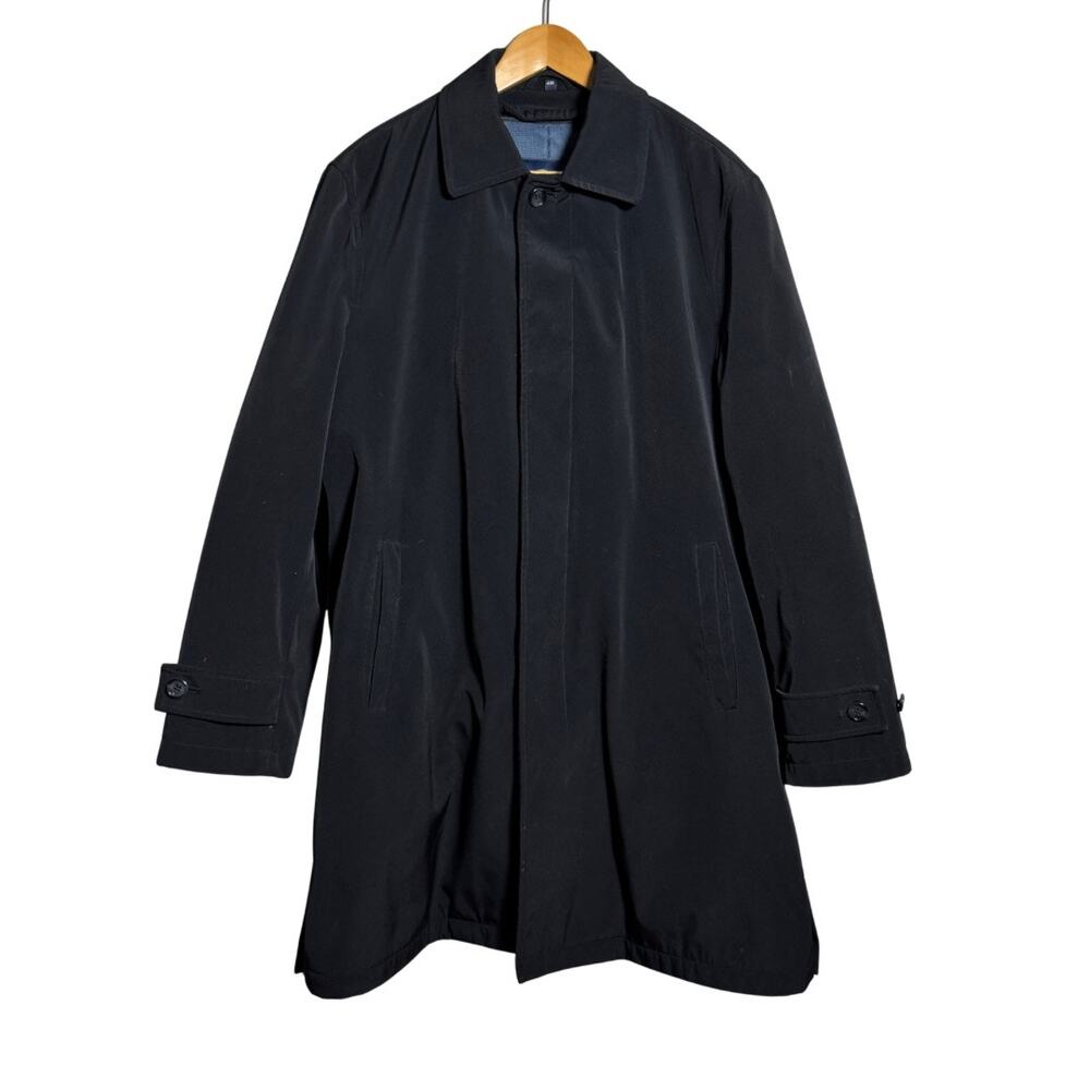 Hart Schaffner Marx Smart Coat Men's 40R Black Removable Liner Water Resistant